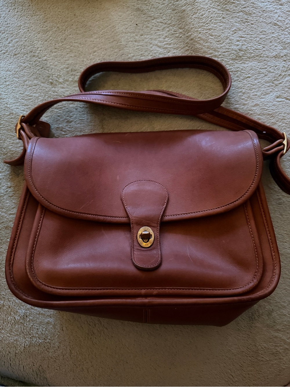 Vintage Coach Classic Rambler 1948 Handbag/Crossbody - British Tan
